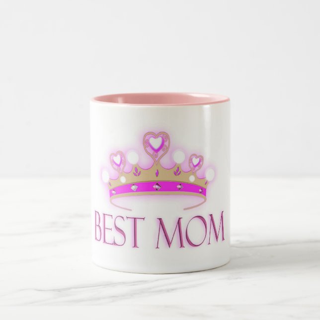 Best Mum Crown Two-Tone Coffee Mug (Center)