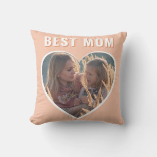 Best Mum Cute Heart Photo Mother`s Day   Cushion