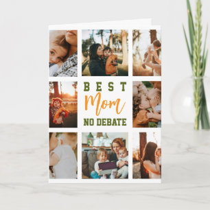 Best Mum Cute Trendy Collage Family Greeting Card