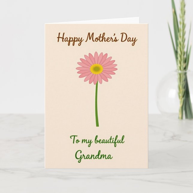 Best Mum Elegant Script Card (Front)