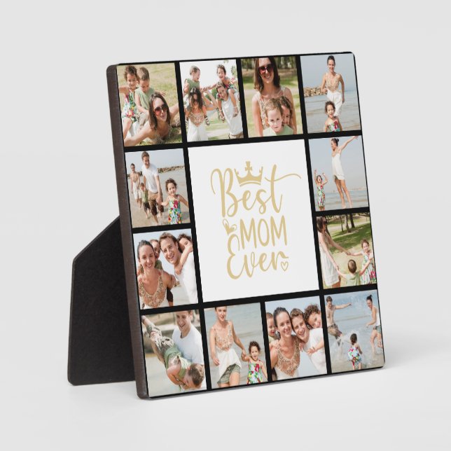 Best Mum Ever 12 Photo Collage Plaque (Front)