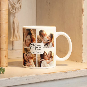 Best Mum Ever 4 Photo Collage Personalised Coffee Mug