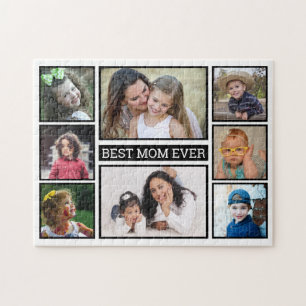 Best Mum Ever 8 Photo Collage Jigsaw Puzzle