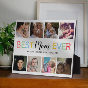 Best Mum Ever 8 Photo Collage Plaque