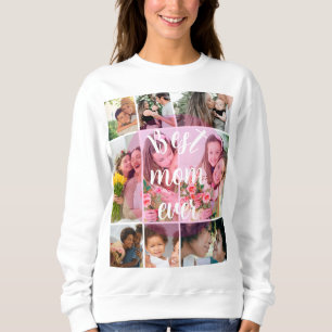 Best Mum Ever 9 Photo Collage Personalised Mothers Sweatshirt