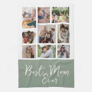 Best Mum Ever 9 Photo Mother Tea Towel