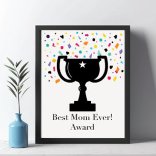 Best Mum Ever Award Poster