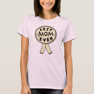 Best Mum Ever Award Ribbon Hand-Drawn Mother's Day T-Shirt