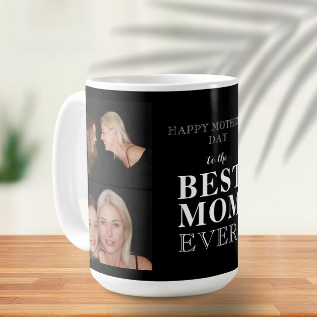 Best Mum Ever Black Mother`s Day 2 Photo Collage Coffee Mug (Creator Uploaded)