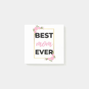 Best Mum Ever black Post-it Notes