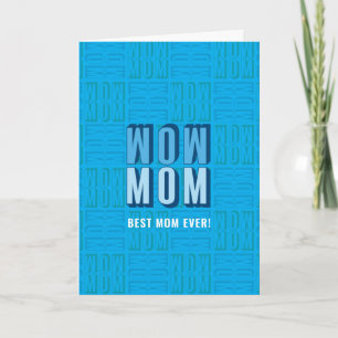 Best Mum Ever Block Letter Pattern Mother's Day Card