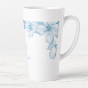 Best Mum Ever Blue Floral Latte Mug