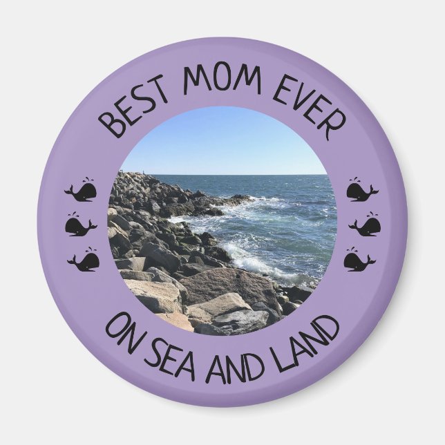 Best Mum Ever Blue Ocean Photo Magnet (Front)