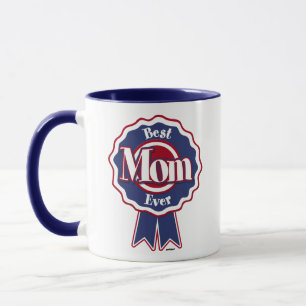 Best Mum Ever Blue Ribbon Mug