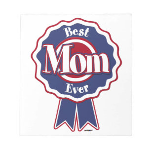 Best Mum Ever Blue Ribbon Notepad