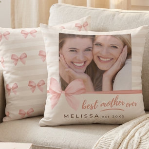 Best Mum Ever Blush Cream Photo Mother's Day  Cushion