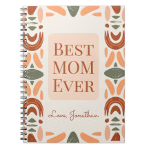 Best Mum Ever Boho Personalised Notebook