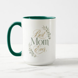 Best Mum Ever Botanical Name Typography Mug