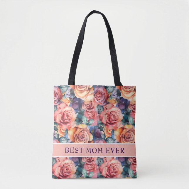 Best Mum Ever Botanical Tote Bag (Front)