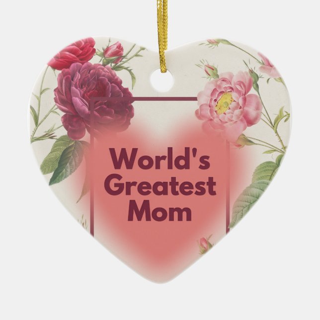 Best mum ever ceramic tree decoration (Front)