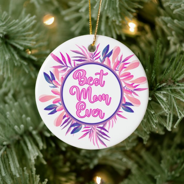 Best Mum Ever Ceramic Tree Decoration (Tree)