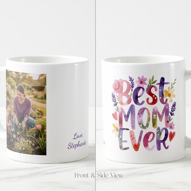 Best Mum Ever Colourful Flowers Mug (Creator Uploaded)