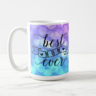 Best Mum Ever/Colourful Speckled Lights Coffee Mug
