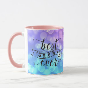 Best Mum Ever/Colourful Speckled Lights Mug