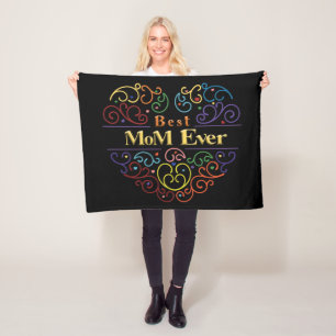 Best Mum Ever Colours Fleece Blanket