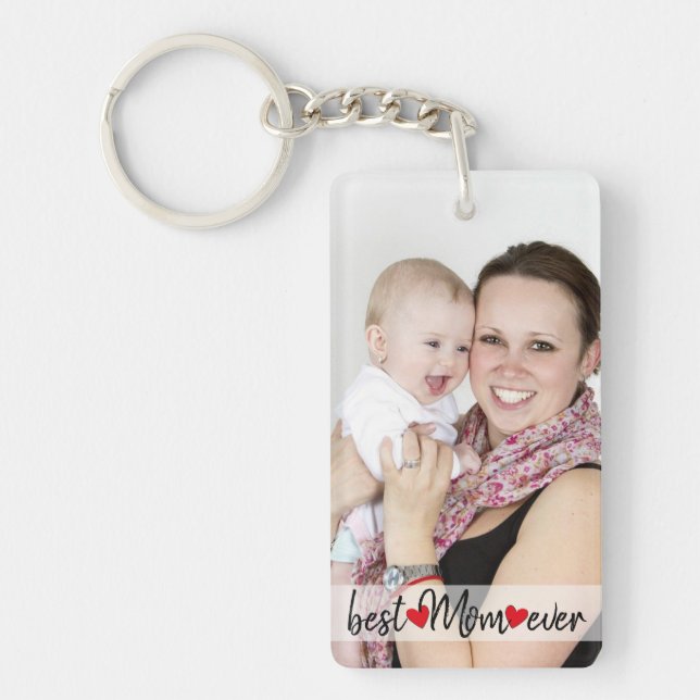 Best Mum Ever Custom 2 Photo  Key Ring (Front)