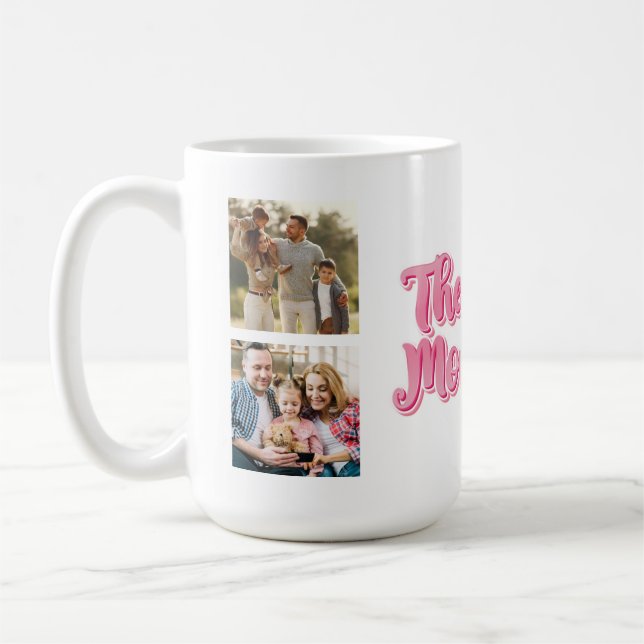 Best Mum Ever | Custom 3 Photo Collage Coffee Mug (Left)