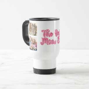 Best Mum Ever Custom 3 Photo Collage Travel Mug