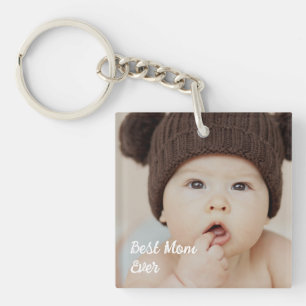 Best Mum Ever Custom Baby Photo Acrylic Keychain