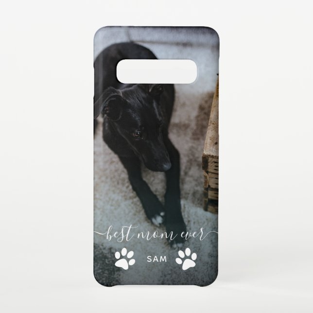 Best Mum Ever Custom Dog Photo Samsung Galaxy Case (Back)