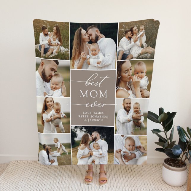 Best Mum Ever Custom Personalised Fleece Blanket (Creator Uploaded)