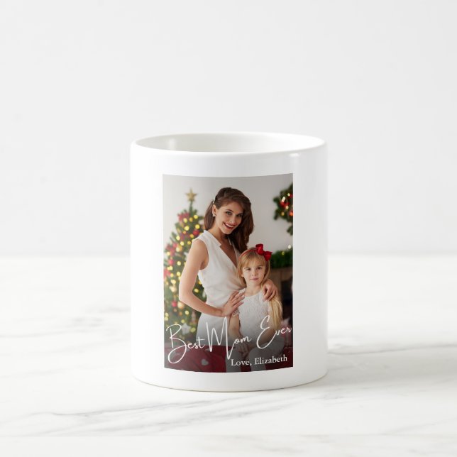 Best Mum Ever Custom Photo Coffee Mug (Center)