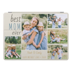 Best Mum Ever Custom Photo Collage Stone iPad Pro Cover