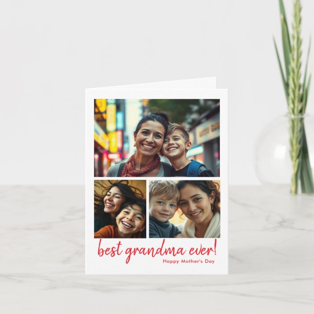 Best Mum Ever | Custom Photo Mother’s Day Thank You Card (Front)