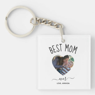Best Mum Ever, Custom photo Mothers Day Gift Key Ring