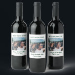 Best Mum Ever Custom Photo Mother's Day Wine Label<br><div class="desc">Best Mum Ever customisable photo wine label. Perfect label to attach on the gifts for Mother's day,  Birthday and Happy Holiday Season. Feel free to customise it with your favourite family photo and with your own expression.</div>