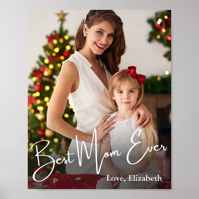 Best Mum Ever Custom Photo Poster (Front)