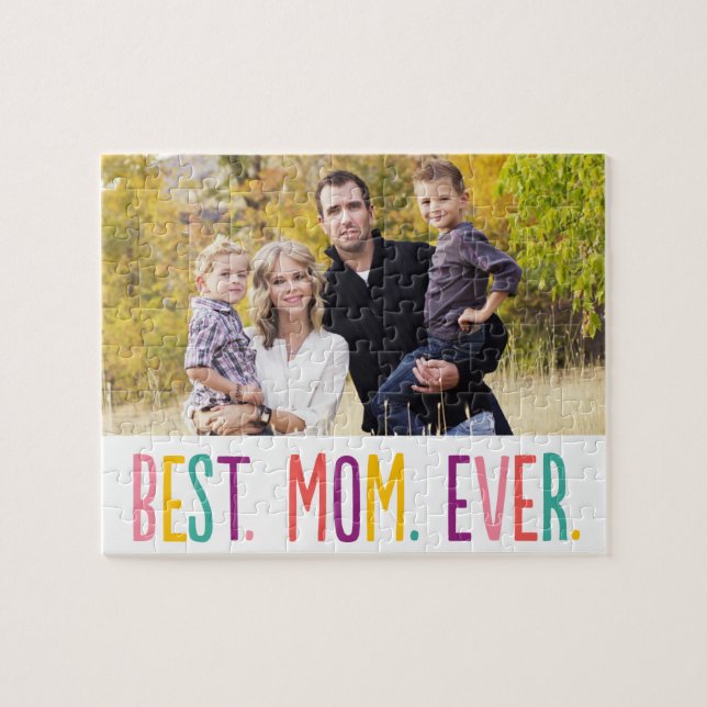 Best Mum Ever Custom Photo Puzzle (Horizontal)