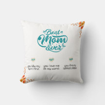 Best Mum Ever Custom Pillow - 3 Reasons I Love You