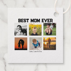 Best Mum Ever Customisable name and images Favour Tags