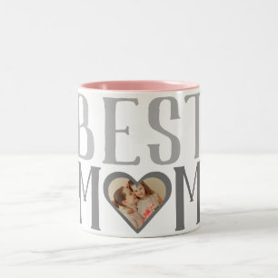 Best Mum Ever Cute 1 Photo Happy Mothers Day Two-Tone Coffee Mug