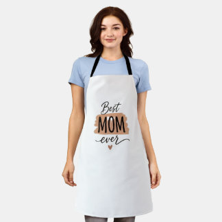 Best Mum Ever Cute Minimalist Typography Apron