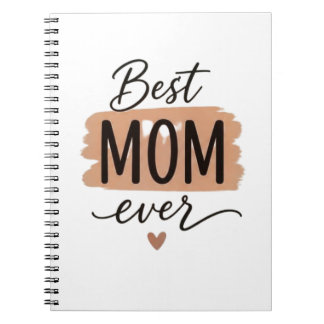 Best Mum Ever Cute Minimalist Typography Notebook