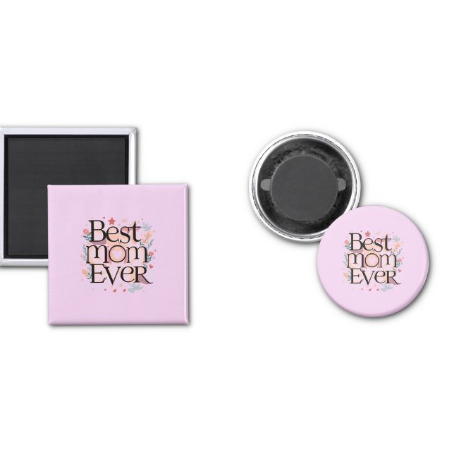 Best Mum Ever Cute Modern Mother Magnet (best mom ever magnets)
