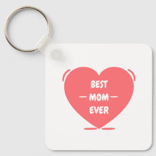 best mum ever cute pink editable key ring