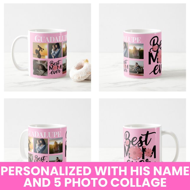 Best Mum Ever design Photo Collage  Coffee Mug (Best Mom Ever design Photo Collage Mug)